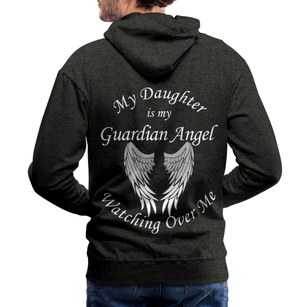 Daddy Front Daughter back Men’s Premium Hoodie - charcoal gray