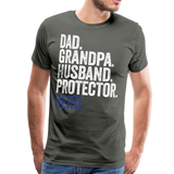 Dad. Grandpa. Husband. Protector. Hero. Men's Premium T-Shirt - asphalt gray