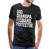 Dad. Grandpa. Husband. Protector. Hero. Men's Premium T-Shirt - charcoal gray