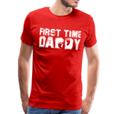 First Time Daddy Men's Premium T-Shirt (CK1496) - red