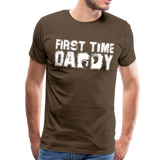 First Time Daddy Men's Premium T-Shirt (CK1496) - noble brown
