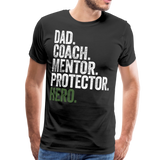 Dad Coach Mentor Protector Hero Men's Premium T-Shirt - black