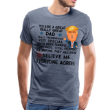 Trump Dad Men's Premium T-Shirt (Ck1868) - heather blue