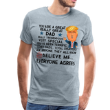 Trump Dad Men's Premium T-Shirt (Ck1868) - heather ice blue