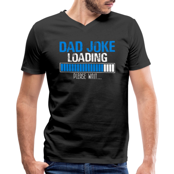 Dad Joke Loading Please Wait Men's V-Neck T-Shirt by Canvas - black