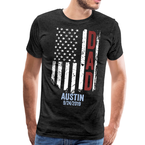 American Dad Austin with Date Men's Premium T-Shirt - charcoal gray