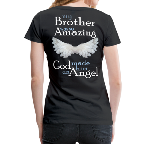 Brother Amazing Angel Women’s Premium T-Shirt (CK1605) - black