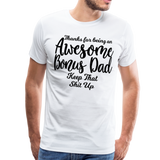 Awesome Bonus Dad Men's Premium T-Shirt - white