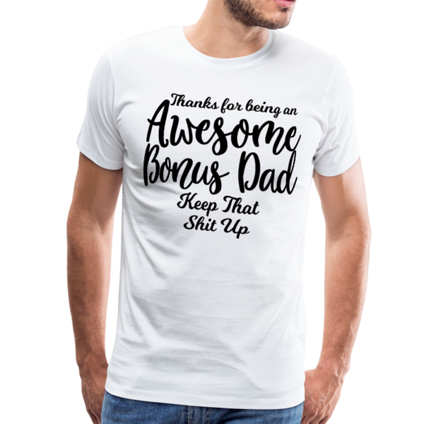 Awesome Bonus Dad Men's Premium T-Shirt - white