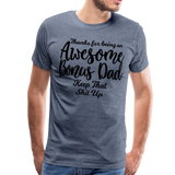 Awesome Bonus Dad Men's Premium T-Shirt - heather blue