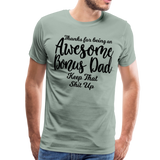 Awesome Bonus Dad Men's Premium T-Shirt - steel green