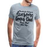 Awesome Bonus Dad Men's Premium T-Shirt - heather ice blue