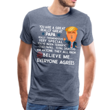 Papa Trump Men's Premium T-Shirt (CK1846) - heather blue