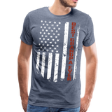 American Flag Best Grandpa Ever Men's Premium T-Shirt - heather blue