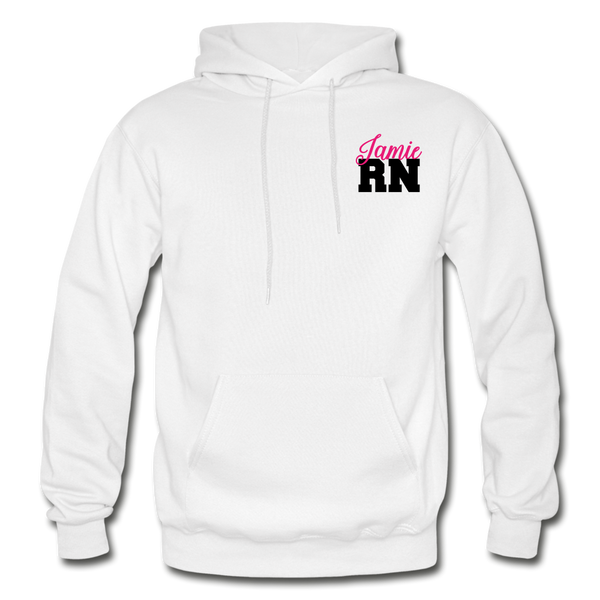 Jamie RN Gildan Heavy Blend Adult Hoodie - white