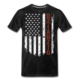 American Flag Dziadzio Men's Premium T-Shirt - charcoal gray