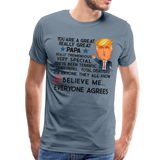 Papa Trump Men's Premium T-Shirt (CK1869) - steel blue