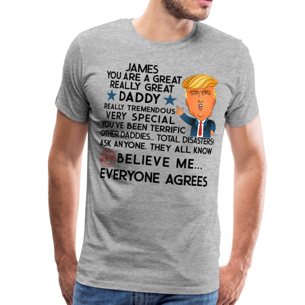 JAMES TRUMP DADDY Men's Premium T-Shirt - heather gray