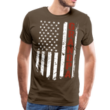 American Grandpa Flag Men's Premium T-Shirt (Ck1236) updated - noble brown