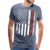 American Grandpa Flag Men's Premium T-Shirt (Ck1236) updated - heather blue