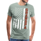 American Grandpa Flag Men's Premium T-Shirt (Ck1236) updated - steel green