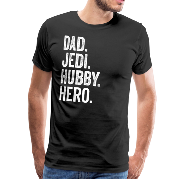 Dad Jedi Hubby Hero Men's Premium T-Shirt - black