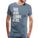 Dad Jedi Hubby Hero Men's Premium T-Shirt - steel blue
