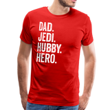 Dad Jedi Hubby Hero Men's Premium T-Shirt - red