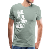 Dad Jedi Hubby Hero Men's Premium T-Shirt - steel green