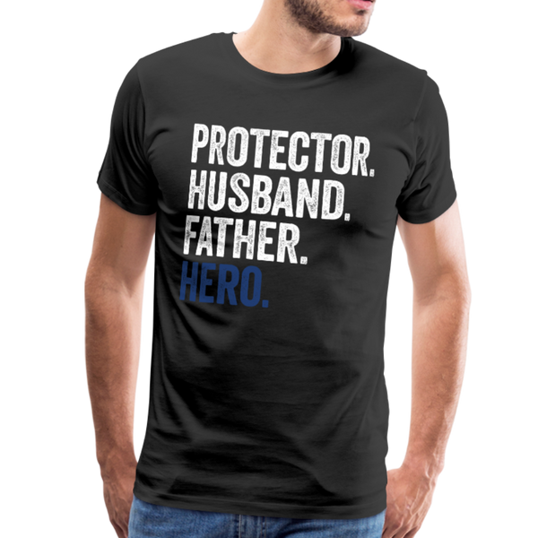Protector Husband Father Hero Men's Premium T-Shirt - black