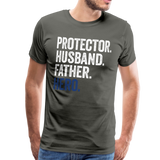 Protector Husband Father Hero Men's Premium T-Shirt - asphalt gray
