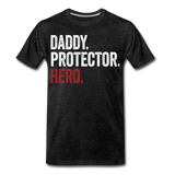 Daddy Protector Hero Men's Premium T-Shirt (CK1887) - charcoal gray
