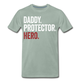 Daddy Protector Hero Men's Premium T-Shirt (CK1887) - steel green