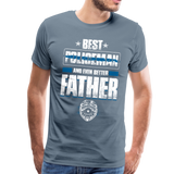 Best Policeman and Even Better Father Men's Premium T-Shirt (Ck1851) - steel blue