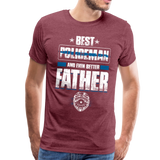 Best Policeman and Even Better Father Men's Premium T-Shirt (Ck1851) - heather burgundy