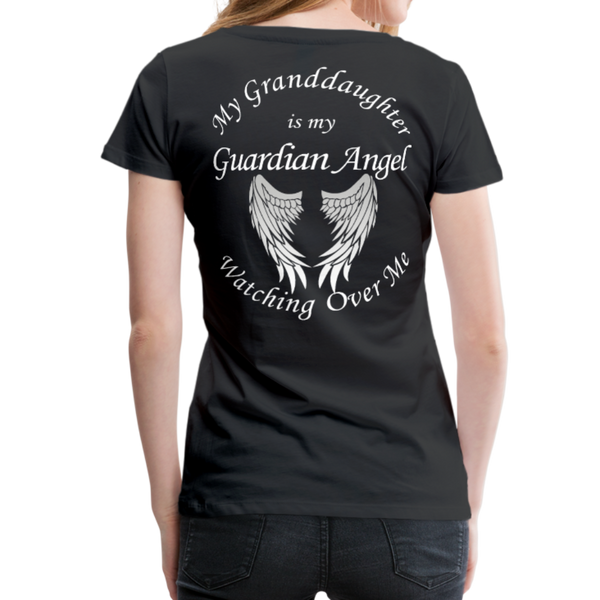 Granddaughter Guardian Angel Women’s Premium T-Shirt (CK1890) - black