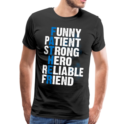 Father Meaning Men's Premium T-Shirt (CK1847) - black