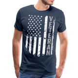 American Flag Veteran Men's Premium T-Shirt (CK1896) - navy