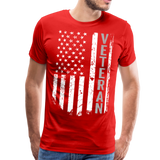 American Flag Veteran Men's Premium T-Shirt (CK1896) - red