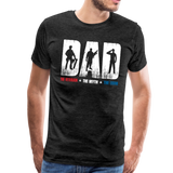 Dad The Veteran The Myth The Legend Men's Premium T-Shirt (Ck2001) - charcoal gray