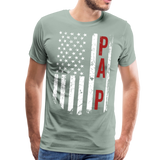 American Flag Pa P Men's Premium T-Shirt (CK1898) - steel green