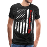 American Flag Papaw Men's Premium T-Shirt (CK1899) - charcoal gray
