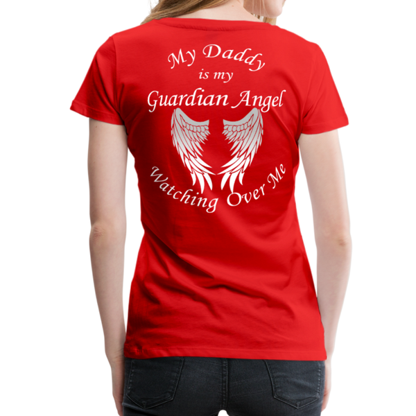 Daddy Guardian Angel Women’s Premium T-Shirt (CK1461) - red