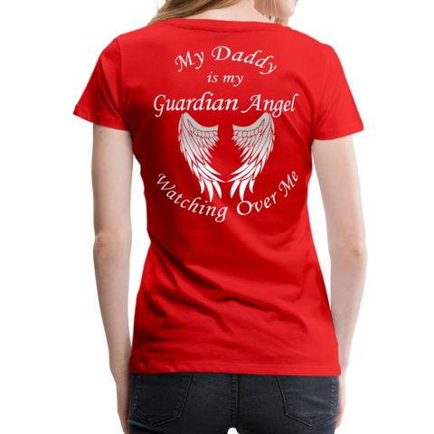 Daddy Guardian Angel Women’s Premium T-Shirt (CK1461) - red