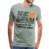 Pop  Pop Trump Men's Premium T-Shirt - steel green