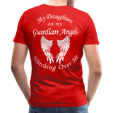 My Daughters are my Guardian Angels Men's Premium T-Shirt - red