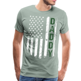 Daddy American Flag Men's Premium T-Shirt - Hunter Green - steel green