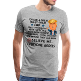 Trump Pap Men's Premium T-Shirt (Ck1915) - heather gray