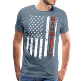 Gandaddy American Flag Men's Premium T-Shirt - steel blue