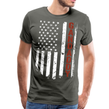Gandaddy American Flag Men's Premium T-Shirt - asphalt gray